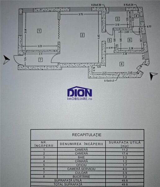 Apartament cu 2 camere  zona Mitropolie - Unirii